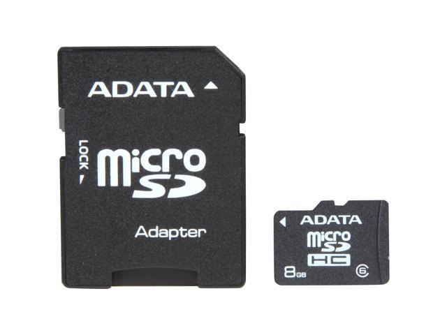 8G 8GB microSDHC Card SD MEMORY CARD w/ Adapter for Micro SD *NEW* ADATA 