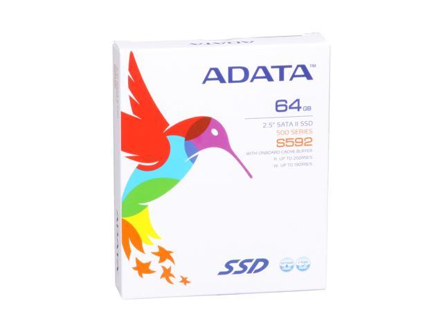 ADATA 500 Series 2.5" 64GB SATA II MLC Internal Solid State Drive (SSD) AS592S-64GM-C