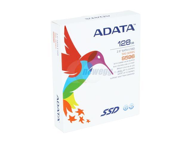ADATA 2.5" 128GB SATA II & MINI-USB MLC Internal / External Solid State Drive (SSD) AS596B-128GM-C