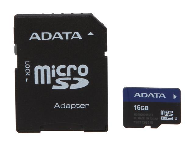 ADATA UHS-I 16GB microSDHC Flash Card Model AUSDH16GUI-RA1
