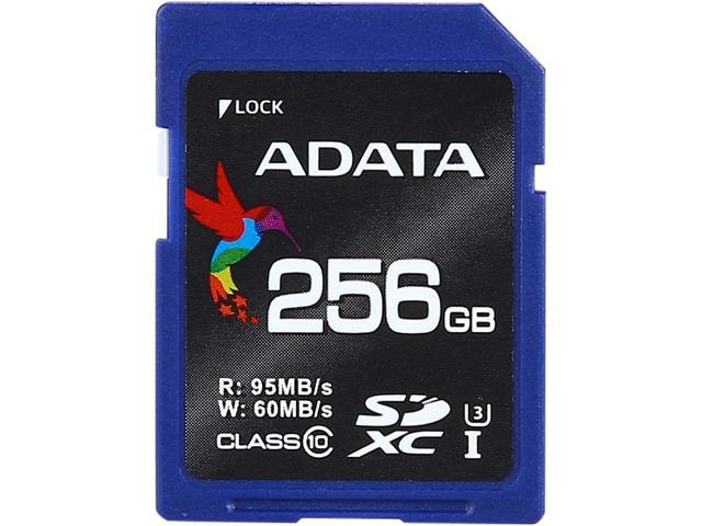 ADATA Premier Pro 256GB Secure Digital Extended Capacity (SDXC) Flash Card Model ASDX256GUI3CL10-R