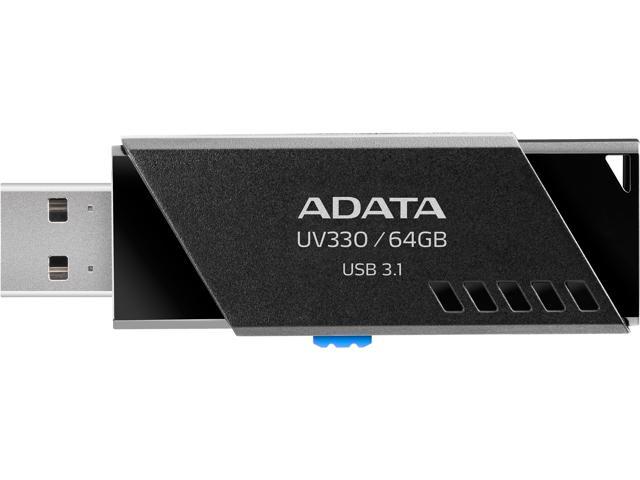 ADATA 64GB UV330 USB 3.1 Flash Drive (AUV330-64G-RBK)