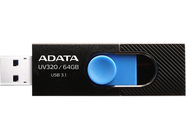 ADATA 64GB UV320 USB 3.1 Flash Drive (AUV320-64G-RBKBL)