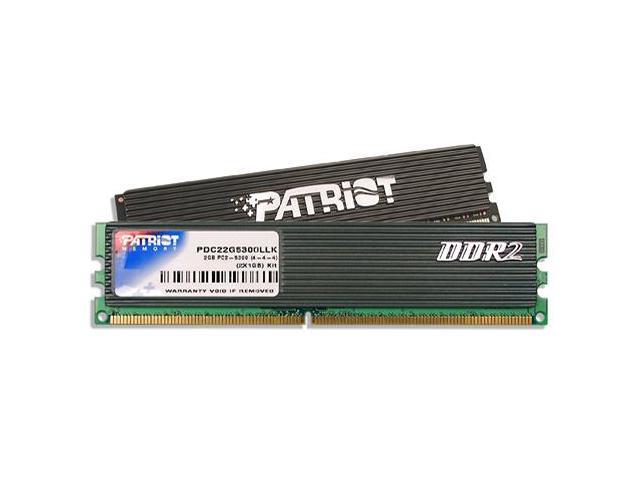 Patriot 2GB (2 x 1GB) DDR2 667 (PC2 5300) Dual Channel Kit Desktop Memory Model PDC22G5300LLK