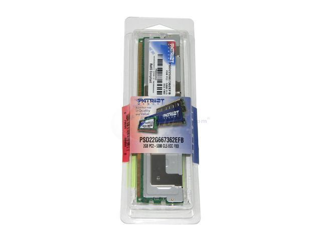 Patriot 2GB ECC Fully Buffered DDR2 667 PC2 5300 Server Memory Model 