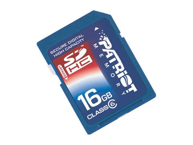 Patriot 16GB Secure Digital High-Capacity (SDHC) Flash Card Model PSF16GSDHC6