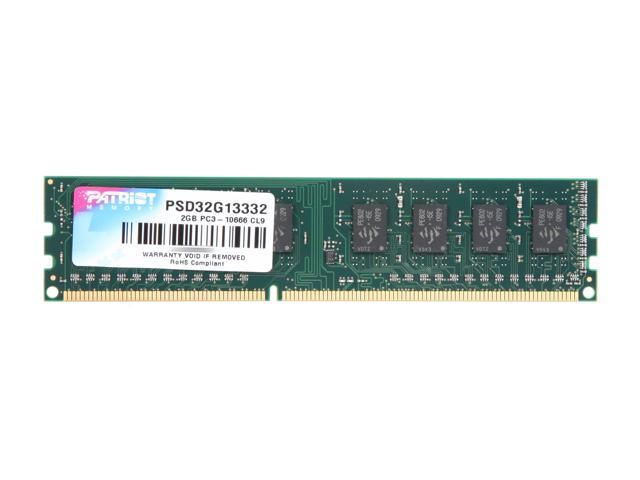 Patriot 2GB DDR3 1333 (PC3 10600) Desktop Memory Model PSD32G13332 ...