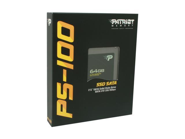 Patriot PS-100 2.5" 64GB SATA I/II MLC Internal Solid State Drive (SSD) PS64GS25SSDR