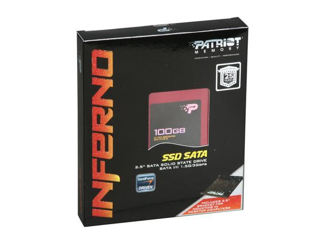 Patriot Inferno 2.5" 100GB SATA II MLC Internal Solid State Drive (SSD) PI100GS25SSDR