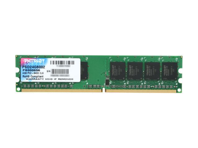 Patriot Signature 4GB DDR2 800 (PC2 6400) Desktop Memory Model PSD24G8002