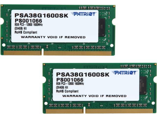 Patriot Memory Signature Apple Line 8GB (2 x 4GB) DDR3 1600 (PC3 12800) ECC Unbuffered Memory for Apple Model PSA38G1600SK