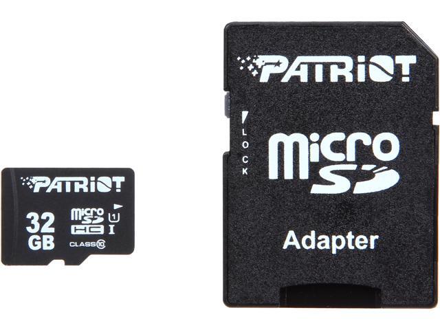 Patriot LX Pro 32GB microSDHC Flash Card Model PSF32GMCSHC10BK