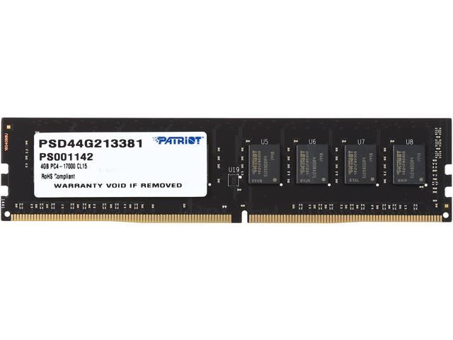 Patriot 4GB DDR4 2133 (PC4 17000) Desktop Memory Model PSD44G213381