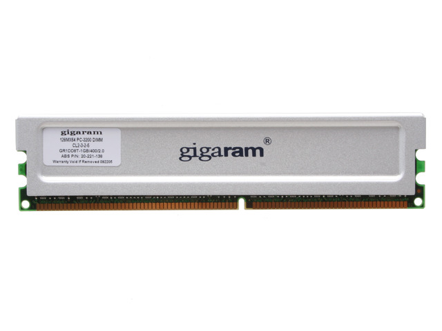 gigaram 1GB DDR 400 (PC 3200) System Memory Model GR1DD8T-1GB/400/2.0 ...