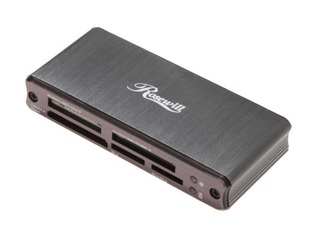 Rosewill USB 2.0 External 74-in-1 Card Reader / Aluminum Body / Supports SDHC and SDXC / WINDOWS 7 Compatible
