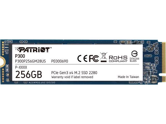 Patriot P300 M.2 2280 256GB PCIe Gen3 x4, NVMe 1.3 Internal Solid State Drive (SSD) P300P256GM28US
