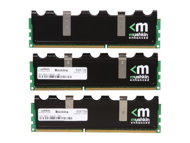 Kit RAM Mushkin Blackline 12Go DDR3 1600Mhz - 3x4Go Pour PC Fixe - Occasion En état Fonctionnel