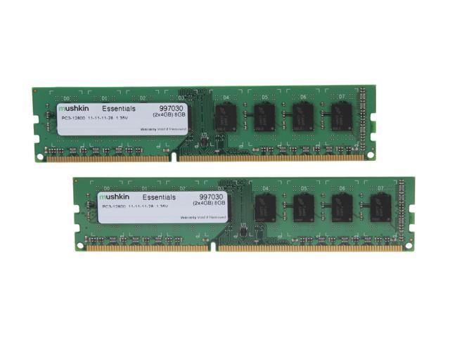 Mushkin Enhanced Essentials 8GB (2 x 4GB) DDR3L 1600 (PC3L 12800) Desktop Memory Model 997030