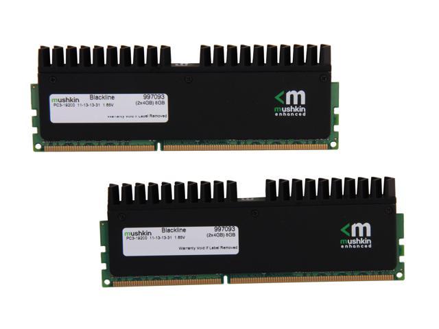 Mushkin Enhanced Blackline 8GB (2 x 4GB) DDR3 2400 (PC3 19200) Desktop Memory Model 997093