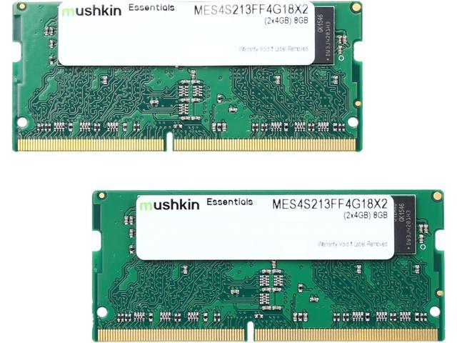 Mushkin Enhanced Essentials 8GB (2 x 4GB) 260-Pin DDR4 SO-DIMM DDR4 2133 (PC4 17000) Laptop Memory Model MES4S213FF4G18X2