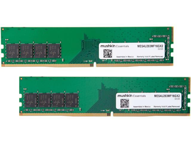 Mushkin Enhanced Essentials 32gb 2 X 16gb 288 Pin Ddr4 Sdram Ddr4 2933 Pc4 23400 Intel Xmp 2 0 Desktop Memory Model Mes4u293mf16gx2 Newegg Com