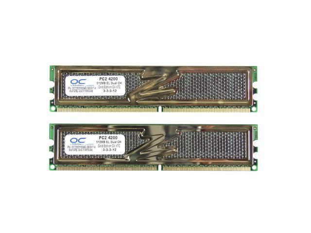 OCZ Gold Series 1GB (2 x 512MB) DDR2 533 (PC2 4200) Dual Channel Kit Desktop Memory Model OCZ25331024ELGEGXT-K