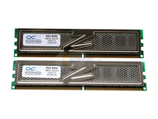 OCZ Platinum 2GB (2 x 1GB) DDR2 1000 (PC2 8000) Dual Channel Kit Desktop Memory Model OCZ2P10002GK
