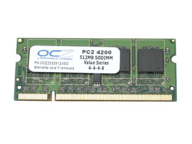 OCZ Value Series 512MB 200-Pin DDR2 SO-DIMM DDR2 533 (PC2 4200) Laptop Memory Model OCZ2533512VSO