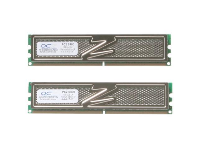 OCZ Platinum DFI Special 2GB (2 x 1GB) DDR2 800 (PC2 6400) Dual Channel Kit Desktop Memory LAN PARTY Optimized Model OCZ2P800LP2GK