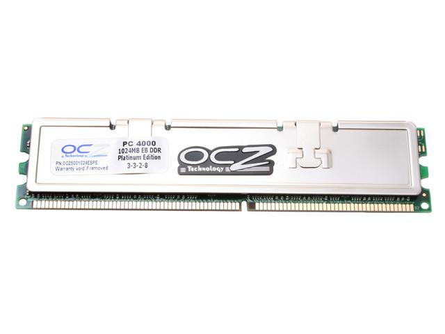OCZ Platinum Edition 1GB DDR 500 (PC 4000) Desktop Memory Model OCZ5001024EBPE