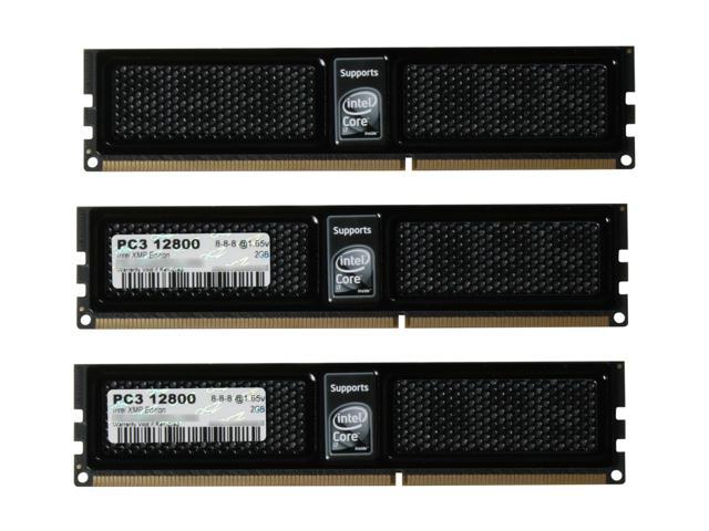 OCZ XMP Ready Series 6GB (3 x 2GB) DDR3 1600 (PC3 12800) Desktop Memory Model OCZ3X1600LV6GK