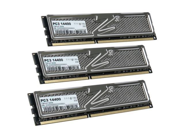 OCZ Platinum 6GB (3 x 2GB) DDR3 1800 (PC3 14400) Desktop Memory Model OCZ3P1800C7LV6GK