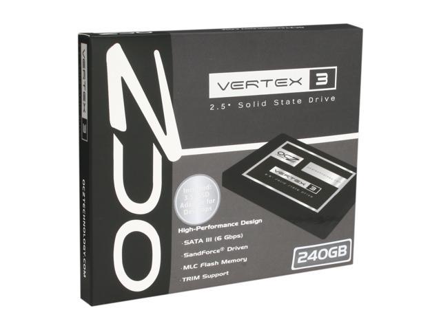 OCZ Vertex 3 2.5" 240GB SATA III MLC Internal Solid State Drive (SSD) VTX3-25SAT3-240G