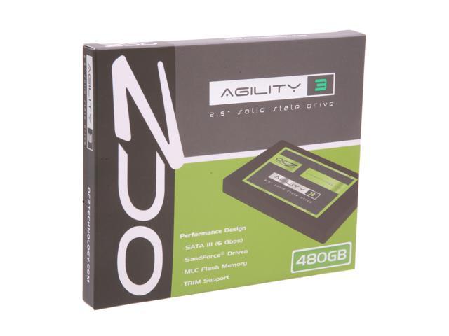 OCZ Agility 3 2.5" 480GB SATA III MLC Internal Solid State Drive (SSD) AGT3-25SAT3-480G