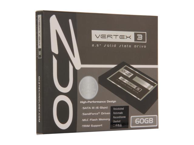 Manufacturer Recertified OCZ Vertex 3 2.5" 60GB SATA III MLC Internal Solid State Drive (SSD) VTX3-25SAT3-60G