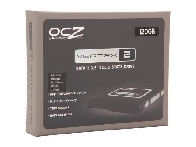 Manufacturer Recertified OCZ Vertex 2 3.5" 120GB SATA II MLC Internal Solid State Drive (SSD) OCZSSD3-2VTX120G