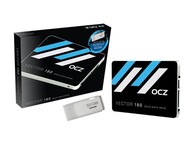 OCZ Vector 180 2.5" 480GB SATA III MLC SSD with Toshiba 32GB USB 2.0 Flash Drive Bundle VTR180-25SAT3-480G-B