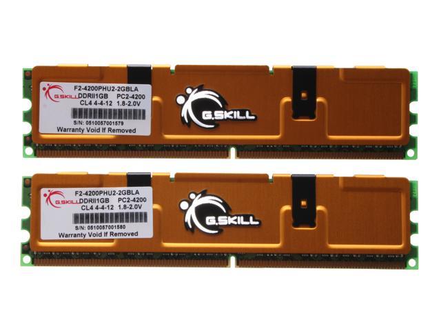 G.SKILL 2GB (2 x 1GB) DDR2 533 (PC2 4200) System Memory Model F2-4200PHU2-2GBLA