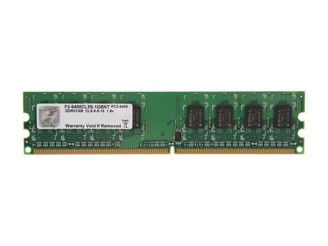 G.SKILL 1GB DDR2 800 (PC2 6400) Desktop Memory Model F2-6400CL5S-1GBNT