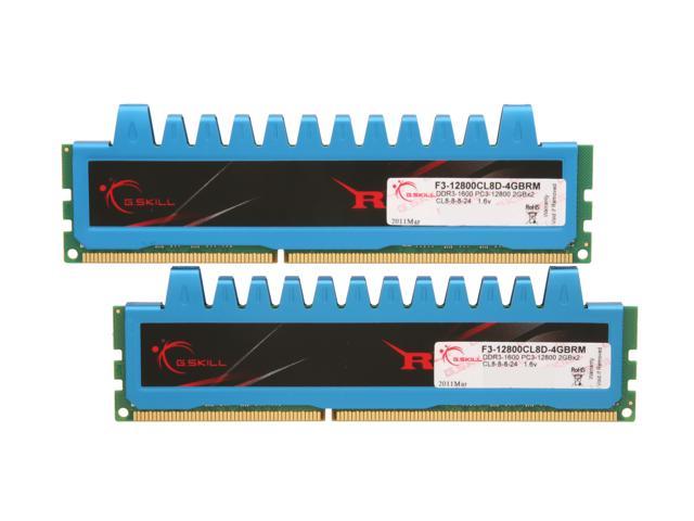G.SKILL Ripjaws Series 4GB (2 x 2GB) DDR3 1600 (PC3 12800) Desktop Memory Model F3-12800CL8D-4GBRM