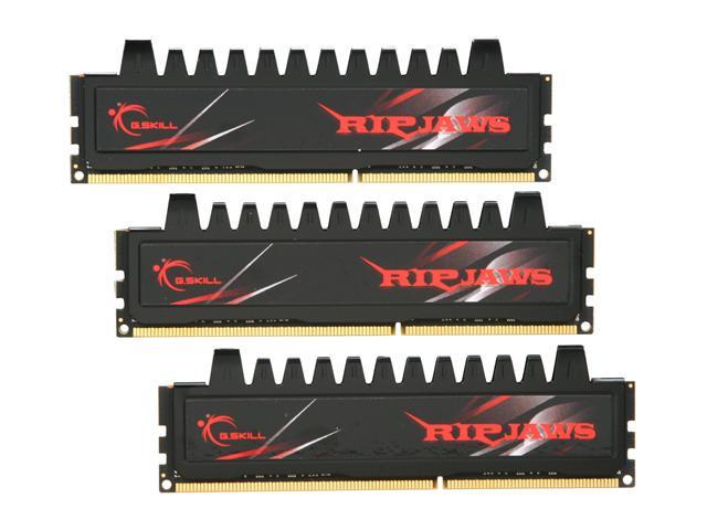 G.SKILL Ripjaws Series 12GB (3 x 4GB) DDR3 1333 (PC3 10666) Desktop Memory Model F3-10666CL7T-12GBRH