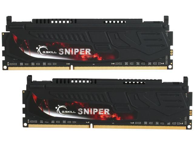 G.SKILL Sniper Low Voltage Series 8GB (2 x 4GB) DDR3L 1600 (PC3L 12800) Desktop Memory Model F3-12800CL9D-8GBSR2