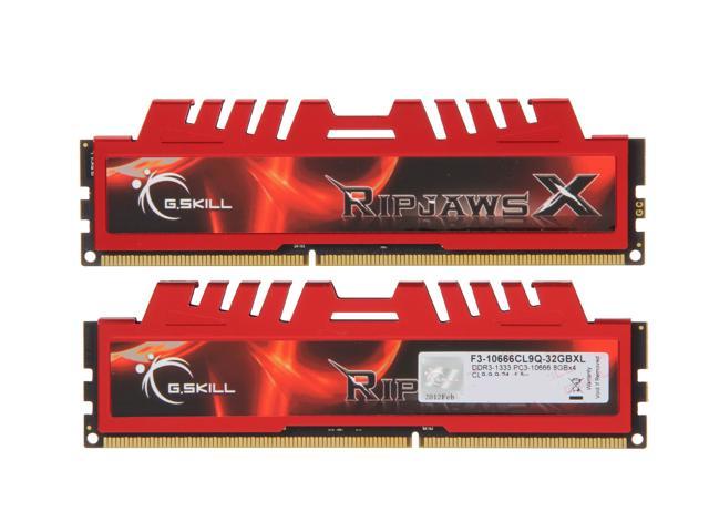 G.SKILL Ripjaws X Series 32GB (4 x 8GB) DDR3 1333 (PC3 10666) Desktop  Memory Model F3-10666CL9Q-32GBXL