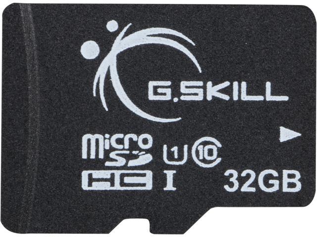 G.Skill 32GB microSDHC UHS-I/U1 Class 10 Memory Card with Adapter (FF-TSDG32GA-C10)