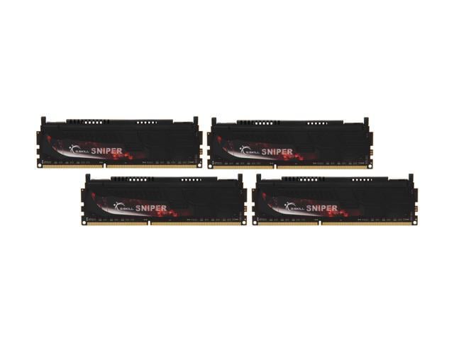 G.SKILL Sniper Gaming Series 32GB (4 x 8GB) DDR3 1600 (PC3 12800) Desktop Memory Model F3-1600C9Q-32GSR
