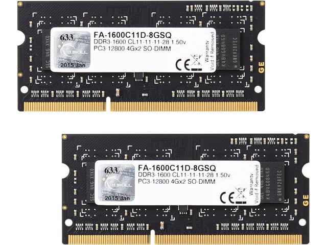 G.SKILL 8GB (2 x 4GB) DDR3 1600 (PC3 12800) Memory for Apple Model FA-1600C11D-8GSQ
