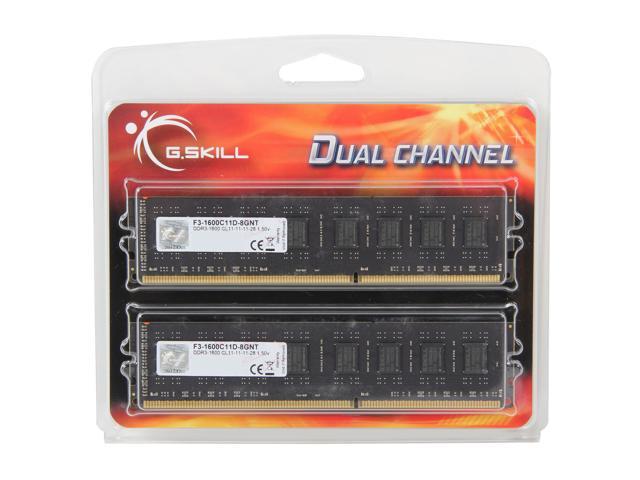 G.SKILL Value 8GB (2 x 4GB) DDR3 1600 (PC3 12800) Desktop Memory