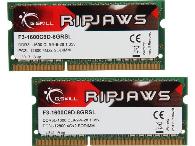 G.SKILL Ripjaws Series 8GB (2 x 4GB) 204-Pin DDR3 SO-DIMM DDR3L