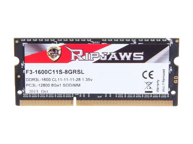 G.SKILL Ripjaws Series 8GB 204-Pin DDR3 SO-DIMM DDR3L 1600 (PC3L 
