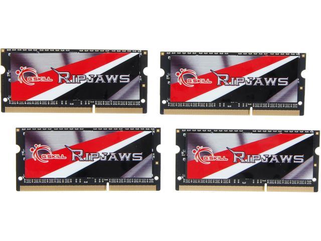 G.SKILL Ripjaws 32GB (4 x 8GB) 204-Pin DDR3 SO-DIMM DDR3L 1866 (PC3L 15000) Laptop Memory Model F3-1866C10Q-32GRSL